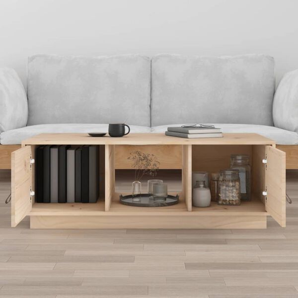 vidaXL Coffee Table Solid Pine Wood Coffee Table Rectangular Rustic