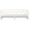 vidaXL Day Bed White Solid pine wood 2x