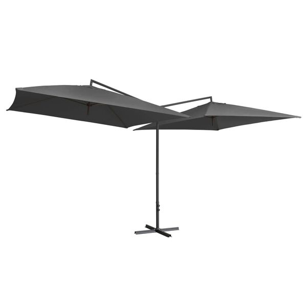 vidaXL Double Parasol Anthracite