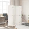 vidaXL Room Divider 4 Panels White Solid Wood Paulownia