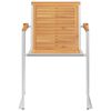 vidaXL Patio Chairs 4 pcs with Cushions Solid Teak Wood