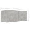 vidaXL TV Cabinet Set Concrete Gray Engineered Wood Standard