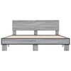 vidaXL Bed Frame Grey Sonoma |Engineered wood and metal with plywood slats