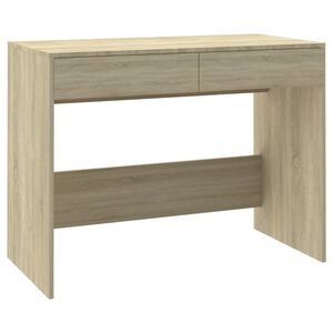 vidaXL Desk Sonoma oak Engineered wood Medium Desk Rectangular