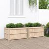 vidaXL Garden Planter Set of 2 Natural Wood Color
