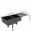 vidaXL Handmade Kitchen Sink Black Stainless Steel