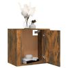 vidaXL Wall-mounted Bedside Cabinet Set of 2 Smoked oak Engineered wood