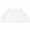 vidaXL Frame Ledge Shelf Set of 2 White MDF 31.5 in long Wall mounting
