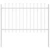 vidaXL Garden Fence 8 pcs White 44.62 x 3.28 ft Powder-coated Steel