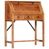 vidaXL Writing Desk Brown Solid Acacia wood Medium Desk Rectangular