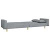 vidaXL Sofa Bed Light Grey Fabric (100% polyester), wood, plastic 2-Seater