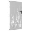 vidaXL Garden Gate 33.5x78.7" Corten Steel Grass Design