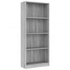 vidaXL Book Cabinet Grey Sonoma Engineered wood Medium Book Cabinet