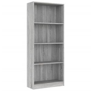 vidaXL Book Cabinet Grey Sonoma Engineered wood Medium Book Cabinet