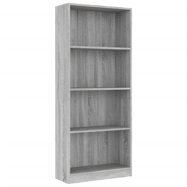 vidaXL Book Cabinet Grey Sonoma Engineered wood Medium Book Cabinet