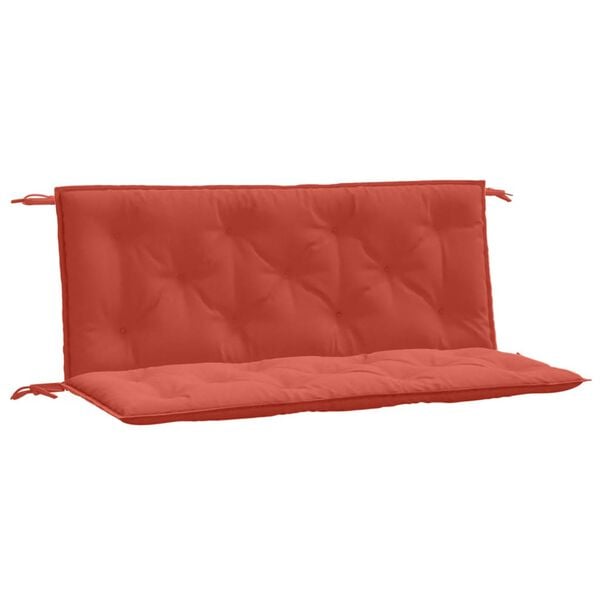 vidaXL Garden Bench Cushion Melange Red 100% Polyester 47.2x19.7x2.8 in