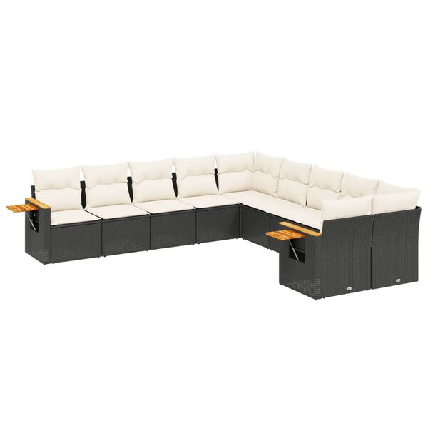 vidaXL Garden Sofa Set Black