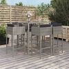 vidaXL Garden Bar Set Grey, Black, Dark grey