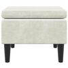 vidaXL Stool Cream Velvet (100% polyester), rubber wood Compact Footrest
