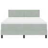 vidaXL LED Box Spring Bed Light Grey 62.99 x 78.74 in Velvet