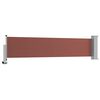 vidaXL Side Awning Brown and Grey