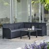 Keter Outdoor Sofa Graphite Polypropylene Large Outdoor Sofa Crescent