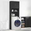 vidaXL Washing Machine Cabinet Black 25.2x9.4x74.8" Engineered Wood