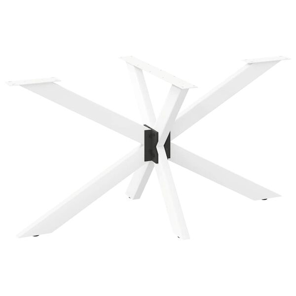 vidaXL Dining Table Leg White Powder-coated steel Adjustable Feet