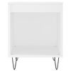 vidaXL Bedside Cabinet White Engineered wood, metal legs Medium Storage