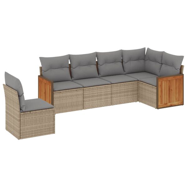 vidaXL Garden Sofa Set Beige, Light Grey
