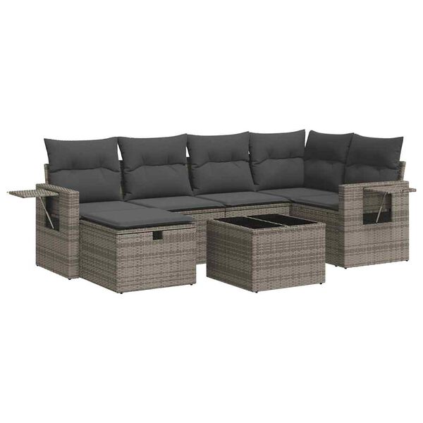 vidaXL Garden Sofa Set Grey
