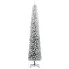 vidaXL Slim Christmas Tree Green and white PVC, metal Slim