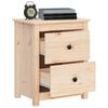 vidaXL Bedside Cabinet Natural wood Solid Pine Wood Medium