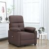 vidaXL Massage Chair Dark Brown Fabric, Wood, Metal 28.7 x 35.4 x 39.4 in
