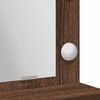 vidaXL Dressing Table with Shelf Brown Oak 19.69 x 16.14 x 53.15 in