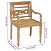 vidaXL Batavia Chair Set of 8 Teak wood Standard Durable Teak Chair