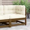 vidaXL Wooden Corner Sofa Honey brown