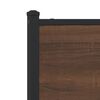 vidaXL Bed Frame Brown Oak Steel 55.1 x 74.8 in Mattress Size Bed Frame