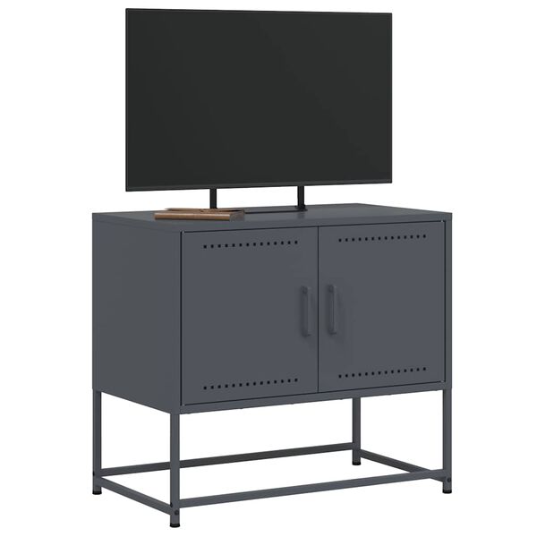 vidaXL TV Cabinet Anthracite Steel Medium TV Cabinet Rectangular