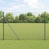 vidaXL Fence with Posts Gray 59.1" x 393.7" Steel