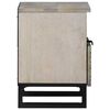 vidaXL Bedside Cabinet White and Black 15.75 x 12.99 x 18.11 in