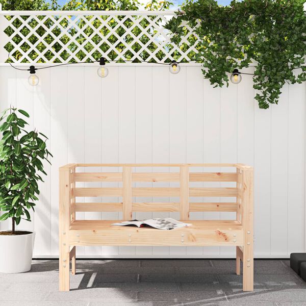 vidaXL Garden Bench Natural Wood Solid pine wood Standard Durable