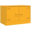 vidaXL TV Cabinet Set of 2 Mustard Yellow Cold-rolled steel Large