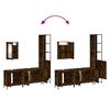 vidaXL Bathroom Furniture Set Smoked oak Engineered wood Medium
