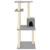 vidaXL Cat Tree Light grey Engineered wood 48.4 in tall Durable