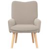 vidaXL Armchair Light Grey 24.80 x 26.38 x 37.01 in Sherpa Fabric