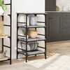 vidaXL Kitchen Trolley Gray Sonoma 17.7"x13.8"x35.2" Engineered Wood