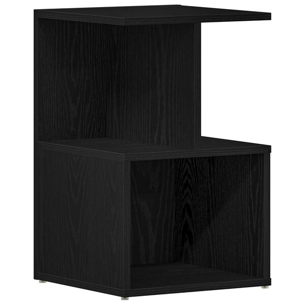 vidaXL Bedside Cabinet Black Oak 13.78 x 13.78 x 21.65 in