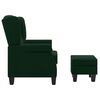 vidaXL Armchair Dark Green Fabric (100% polyester), Plywood, Plastic