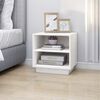 vidaXL Bedside Cabinet Set of 2 White Solid pinewood Medium
